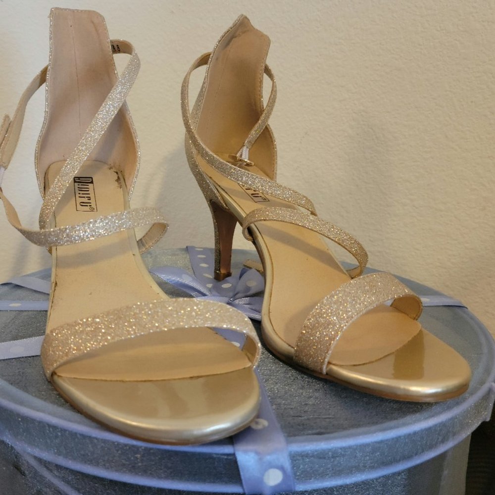 Strappy Gold Heels